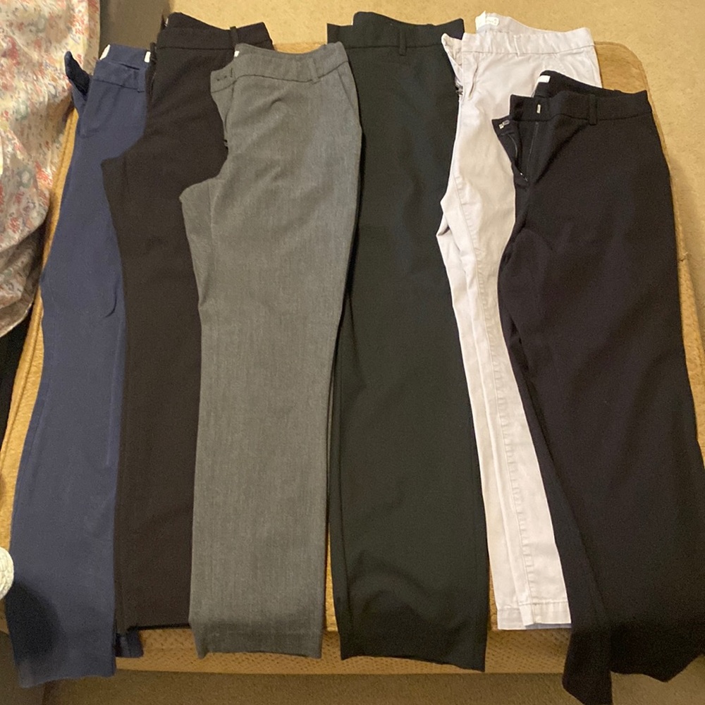 6 pairs of pants. Size 8. All yours for one price!